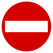 Cartello divieto di accesso: biglietto non valido