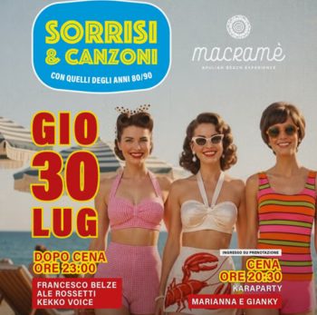 Giovedì Sorrisi e Canzoni @ Macramé